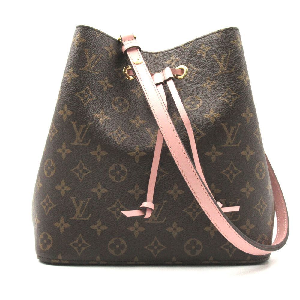 Louis Vuitton Neo Canvas Leather Monogram Brown Pink Shoulder Bag